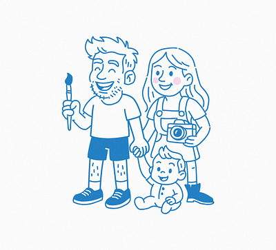 Family Portrait 2025 branding illstration illustrator