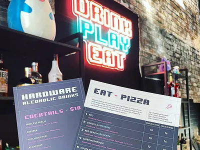 One Shot Menus graphic design menu