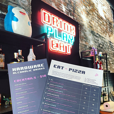 One Shot Menus graphic design menu