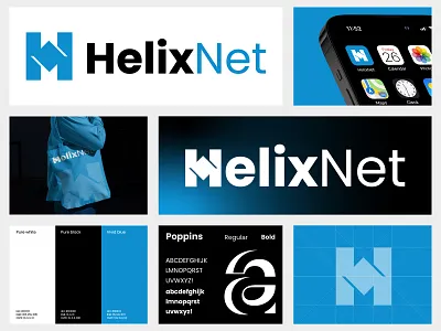 HelixNet Branding abstract logo blockchain logo brand identity branding crypto logo design fintech logo futuristic logo innovative logo logo logodesign logotype minimalist logo modern logo tech startup logo visual identity