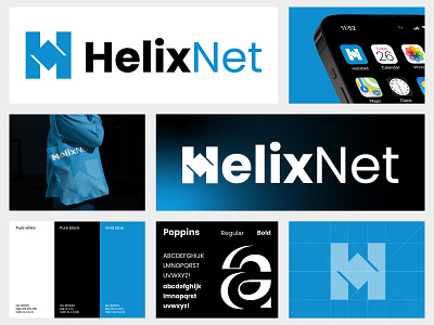 HelixNet Branding abstract logo blockchain logo brand identity branding crypto logo design fintech logo futuristic logo innovative logo logo logodesign logotype minimalist logo modern logo tech startup logo visual identity