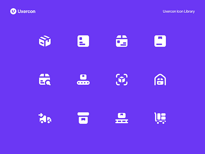 Shipment & Delivery - Uxercon Icon Library animation box cargo courier delivery design figma icon icon design iconography logistic logo package service shipment shipping ui uiux ux uxercon