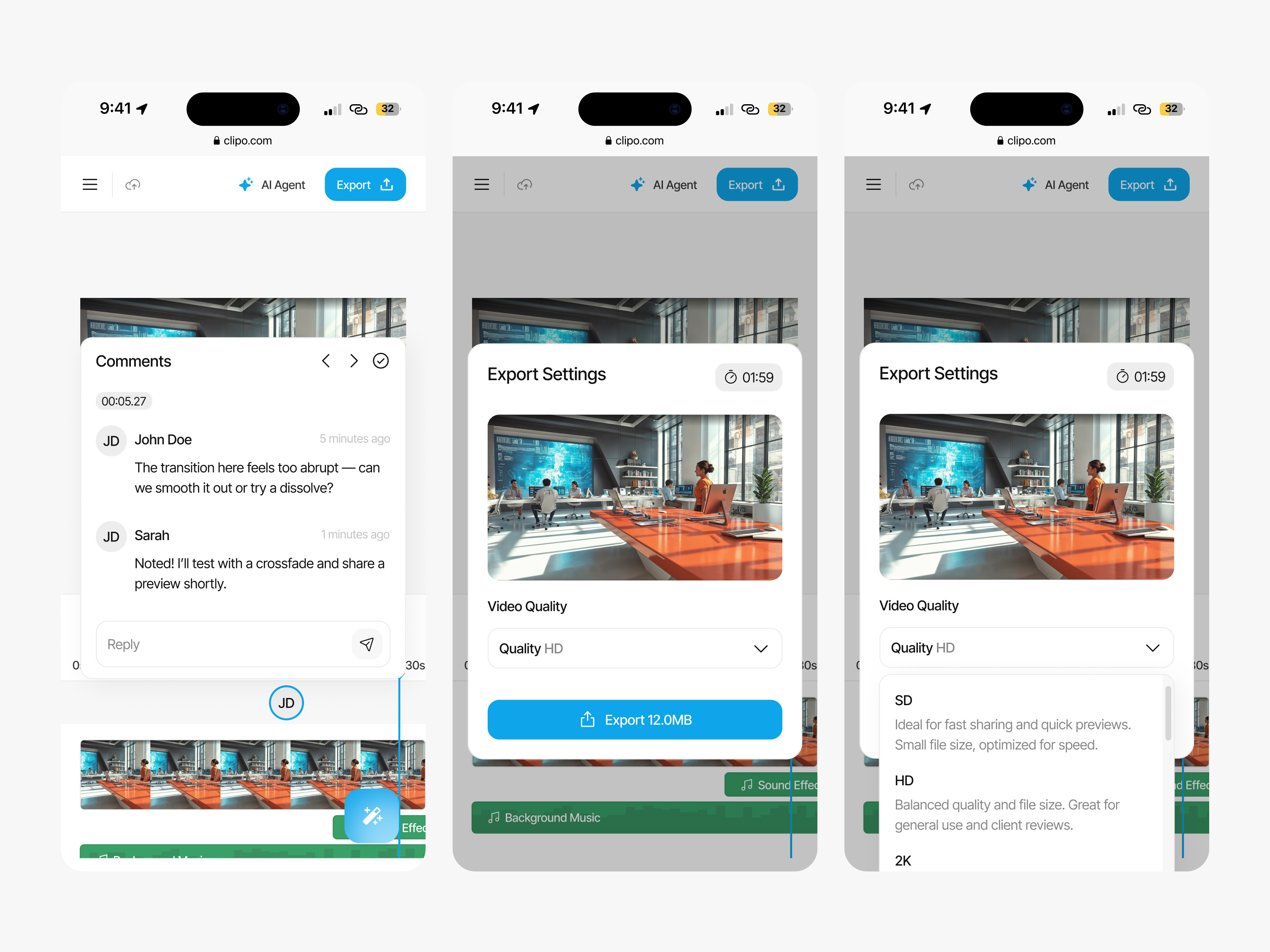 Example of Ai For Video Editor Web App