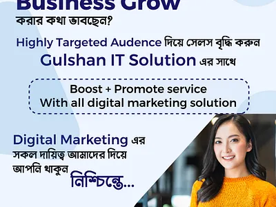 business Grow By digital marketing Facebook post design