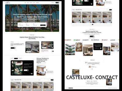 CASTELUXE – Resort Hotel Booking Landing Page ✨🏝️ graphic design logo ui