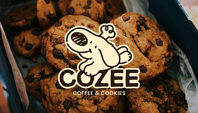 Cozee Coffee and Cookies Visual Identity bakery brand identity branding cartoon coffee cookies cute design graphic design illustration logo minimalist ui vector visual identity