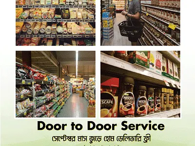 Online shop facebook post Design with Grocery products