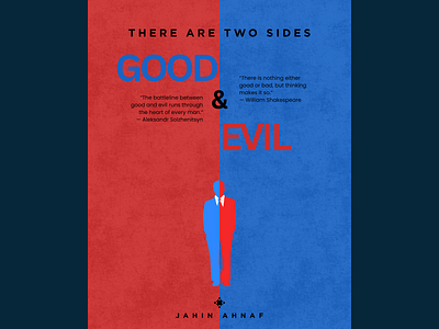 TWO SIDES, TWO CHARACTERS design graphic design poster weeklywarmup