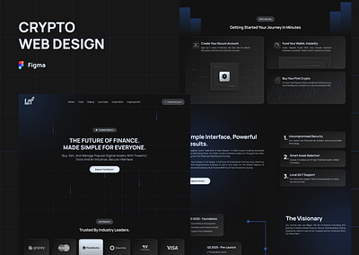 Lorem Trade - Landing Page Design for a Crypto Platform app crypto web crypto web design design design app figma design finance web finance web deisgn interface design landing page landing page design ui ui design uiux user interface user interface design web design website landing page