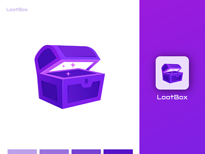 LootBox logo Design 3d logo ai logo app icon app icon logo box logo branding digital rewards fantasy icon glowing design gradient design logo logo designer lootbox modern logo mystery box purple logo reward icon saas logo tech logo treasure chest
