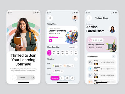Education App Design app design edtech app ui education app ui elearning app design ios learning management system ui learning platform mobile app mobile app design online class online learning ui school app design student management app study planner ui ui ui design university ux virtual classroom app