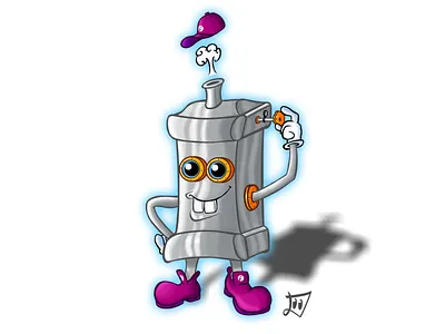 Cryoman in Action — The Early Years branding illustration cartoon style character design character illustration french industry illustration mascot mascot design