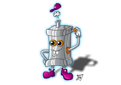 Cryoman in Action — The Early Years branding illustration cartoon style character design character illustration french industry illustration mascot mascot design