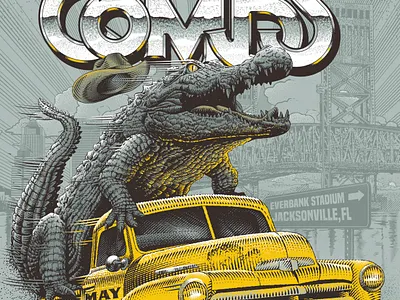 Luke Combs Jacksonville adobe creative cloud gig poster jacksonville lettering luke combs music poster vector illustration