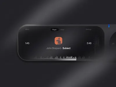Audio Widget Interface audio clean ui figma futuristic interface plugin ui ux widget