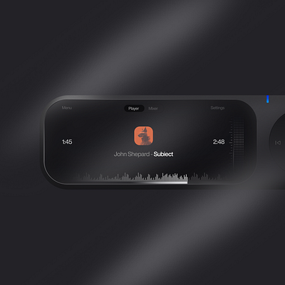 Audio Widget Interface audio clean ui figma futuristic interface plugin ui ux widget