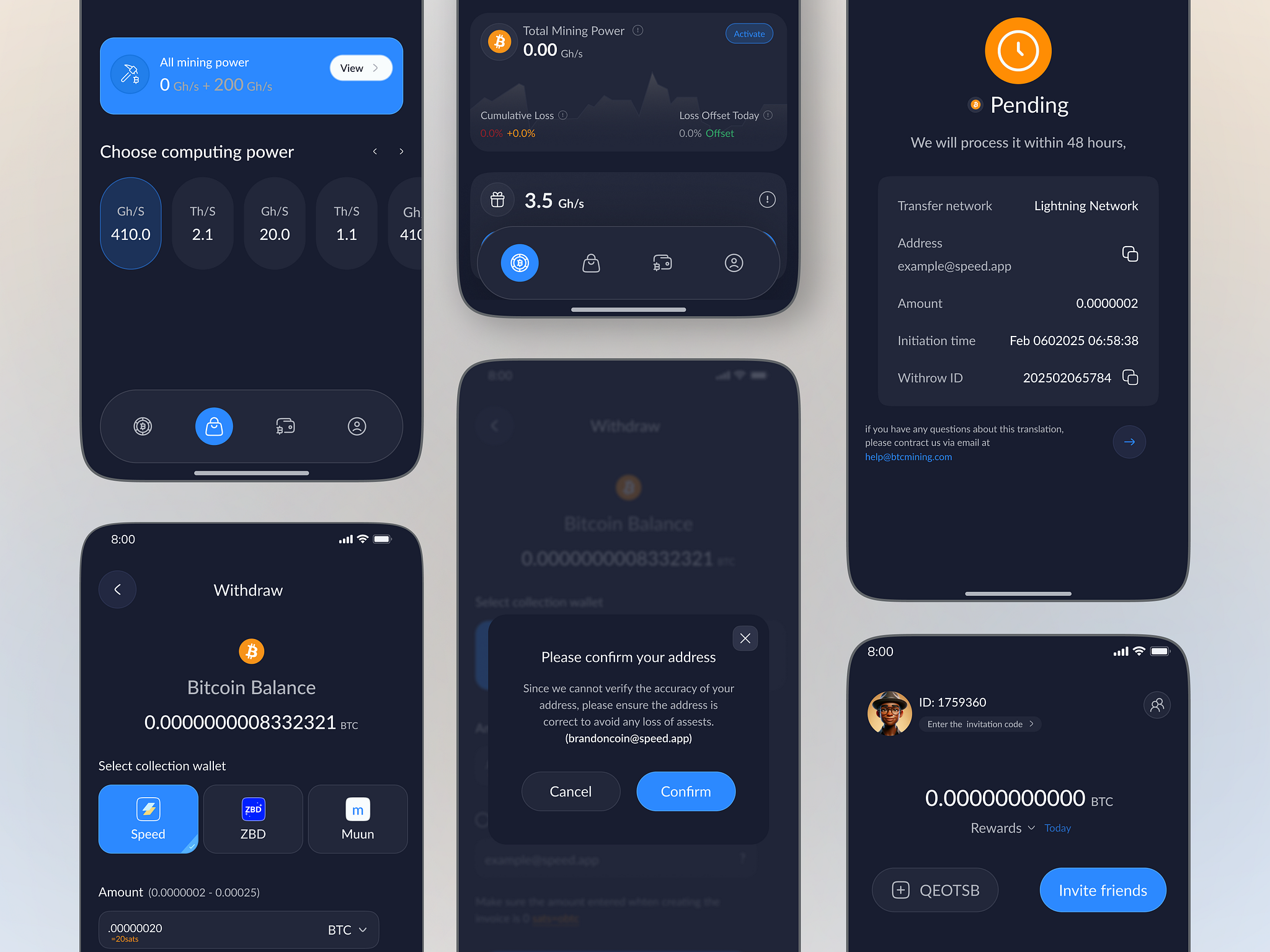 Bitcoin Mining Mobile App by NexUX Product on Dribbble