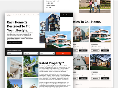 Rated Property Web UI - real estate website 🏠👍 branding design realestate realestate web site ui uidesign uiux ux uxdesign web webdesign