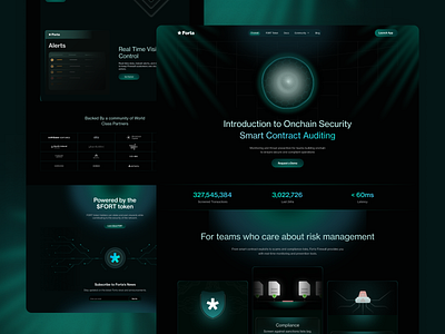 Web3 Security Platform – UI Concept ai landing page ai website ai website design blockchain dashbaord smart contract web3 website design