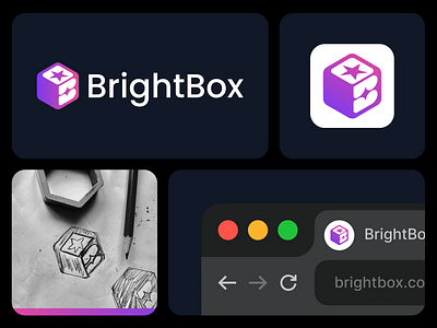 BrightBox – Modern Cube “B” Logo for AI 3d ai app logo blockchain brand identity branding business logo dribbble fintech graphic design logo logo design modern logo saas tech industries tech startup