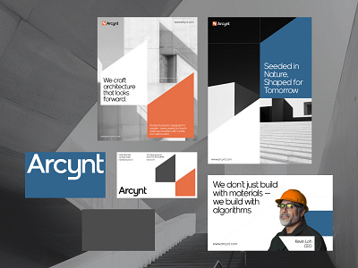 Stationary Design - Arcynt Architecture architecture brand identity branding business card design graphic design habito hatypo minimalist stationary visual identity
