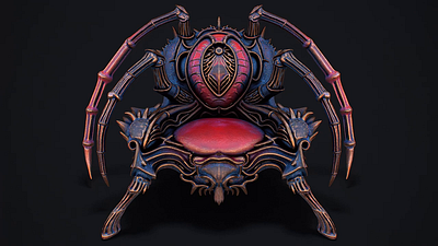 Fantasy Throne Spider game ready 3d model 3d 3d model blender game ready unity unreal engine