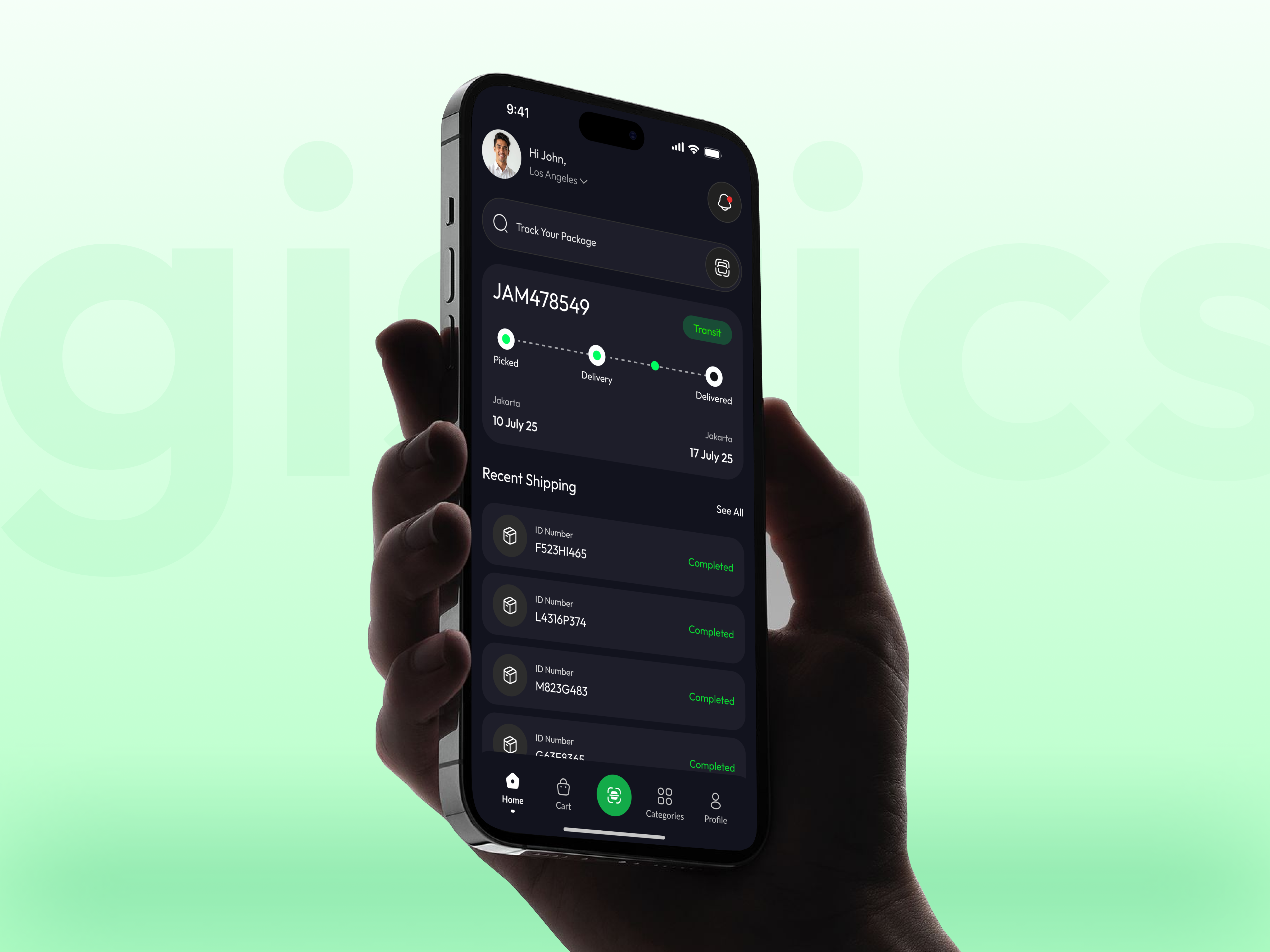 Logistics Mobile App app design cargo international delivery logistic logistics company mobile app mobile design mobile ui parcel shipment shipment service shipping transport transportation