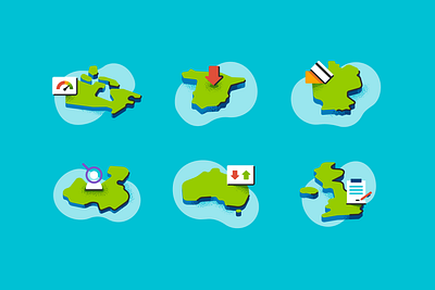 International Credit Assessment Icons australia bank business canada cash china credit credit score finance fintech germany icons illustration international spain statement texture uk us