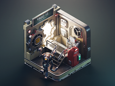 Fallout 3d animation app branding design flat graphic design icon illustration illustrator logo minimal motion graphics typography ui ux vector web web design website