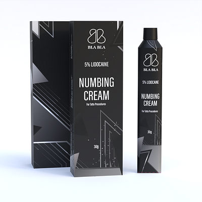 Product Packaging Design For Numbing Cream ecopackaging
