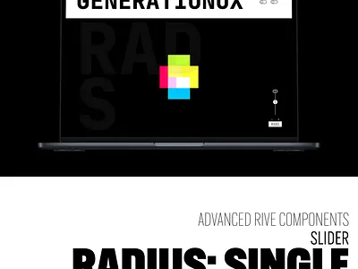 GenerationUX Slider × Rive Border Radius: Single components defi gumroad product design rive rive app ui