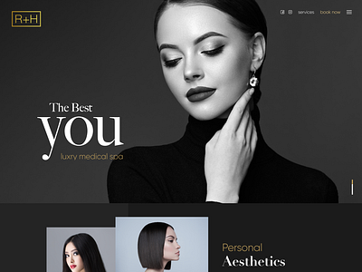 Luxury Aesthetics Spa Website Concept aesthetics beauty branding design luxury spa ui user interface web design web interface website