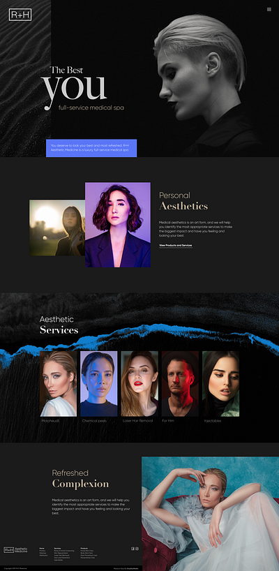 Luxury Aesthetics Spa Website Concept 2 aesthetics beauty branding design luxury spa ui user interface web design web interface website