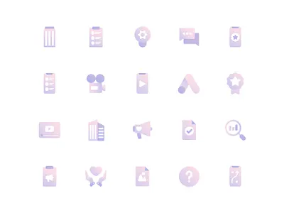 Creative Agency Icons advertisement agency company content creator creative creative agency creativity digital digital content digital marketing entertainment gradient icon graphic design icon iconography influencer seo social media ui icon videography