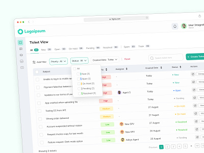 Helpdesk Ticket Dashboard Redesign – Smarter, Cleaner, Faster 2025 dashboard design graphic design product design redesign ticket helpdesk ui ui design uiux user experience user interface ux web design