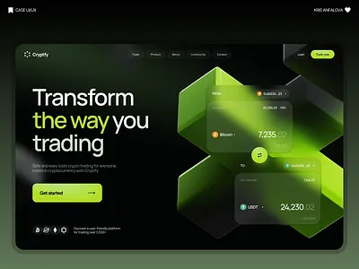 Cryptfy — Crypto Trading Platform UI/UX crypto daily fintech homepage landing page ui web webdesign website