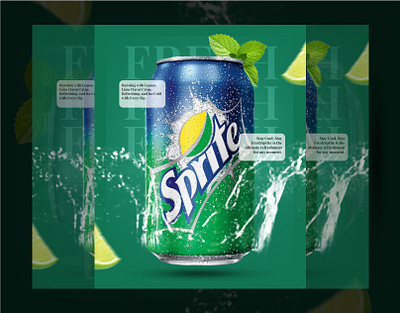 Sprite Poster Design advertising design branding can creative poster design drink graphic design marketing design photoshop design poster design sprite visual identity