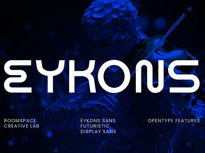 Eykons – Futuristic Sans Serif Font branding bussines card cyberpunk display font futuristic graphic design logo magazine modern packaging sans serif sci fi typography ui