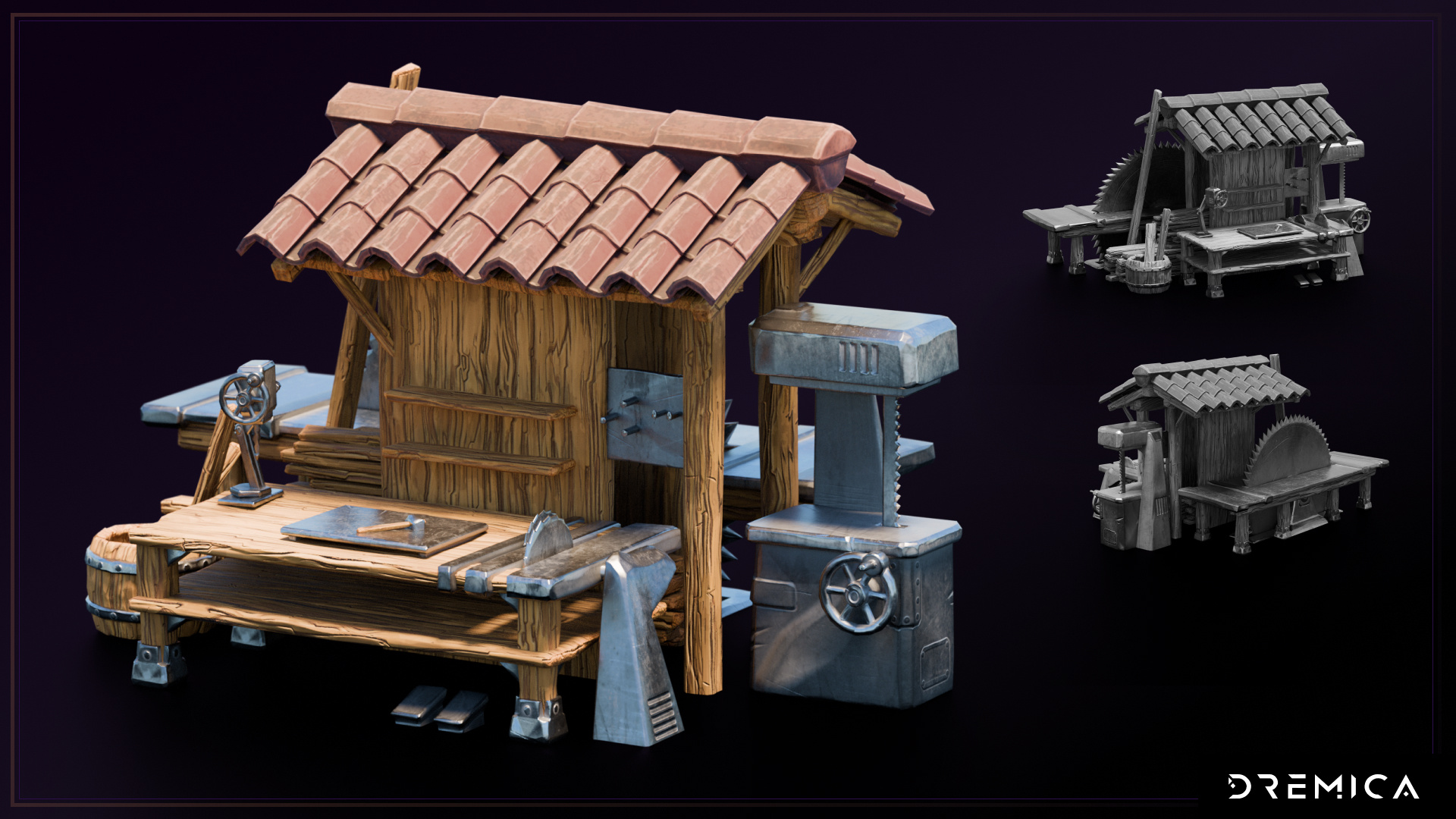 wood crafting station 3d gamedev gamerfeady
