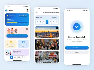 Dinner Reservation & Event Booking App Design android app booking design dinner event ios lunch minimal mobile product reservation restaurant travel ui ux