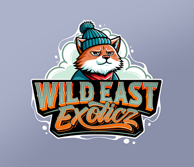 Wild East Exotics businesslogo car graffiti graphic design handdrawing illustration lettering typography