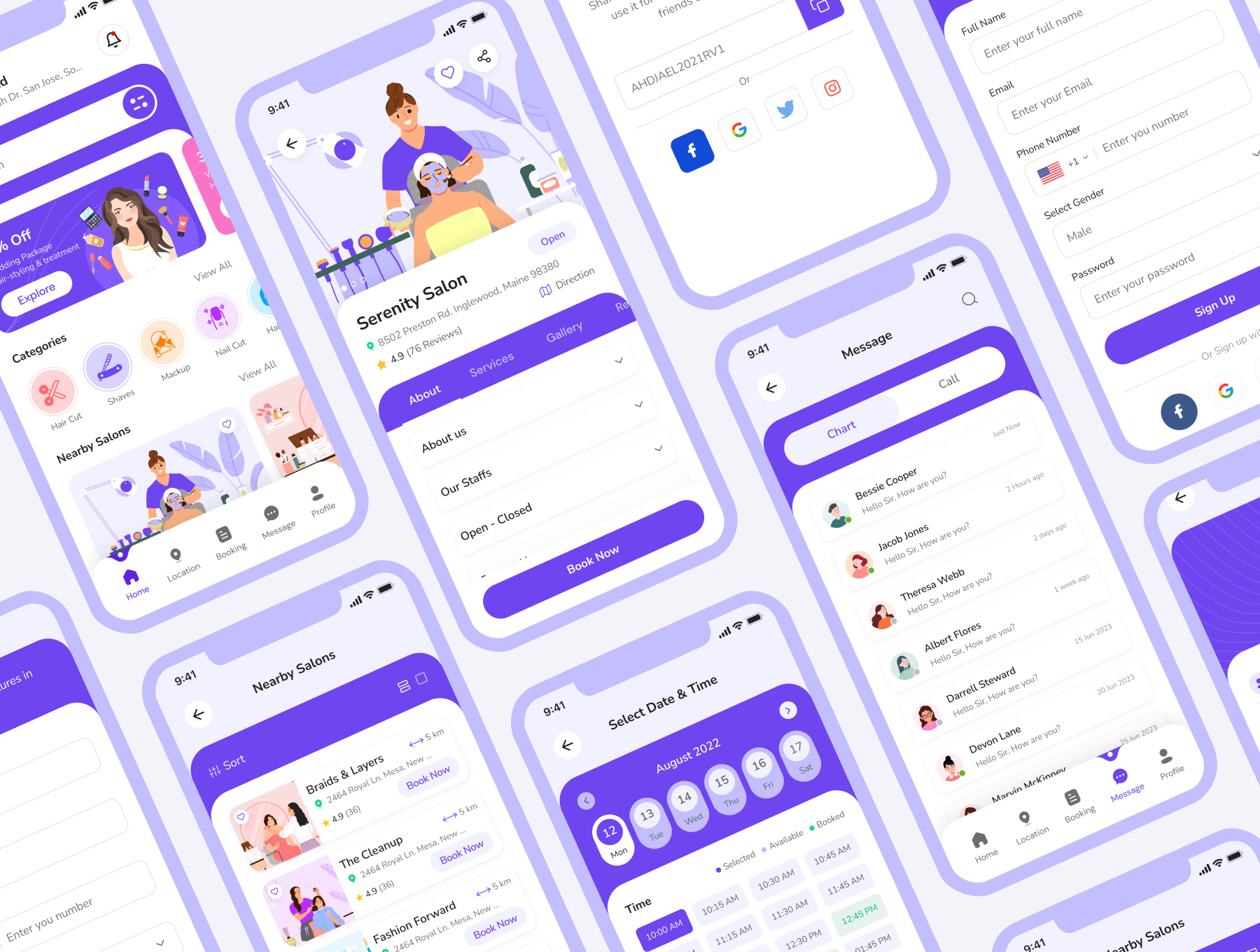 Barber - Booking app UI kit by Ibne Riead for Pixel Navy Agency on Dribbble