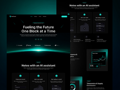 Landing Page for Crypto blockchain blockchain landingpage blockchain ui clean ui crypto crypto landing page design crypto website dark landing page landing page landing page design landing page ui modern ui product ui saas landing page saas website