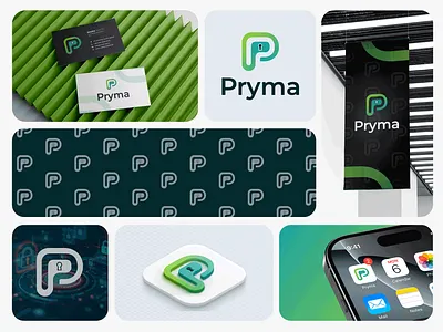 Pryma Brand Identity app icon brand identity cyber security logo digital wallet e commerce icons landing page logo design minimal logo modern logo payment logo safe payments secure identity secure logo security logo startup logo tech logo trust design unique logo