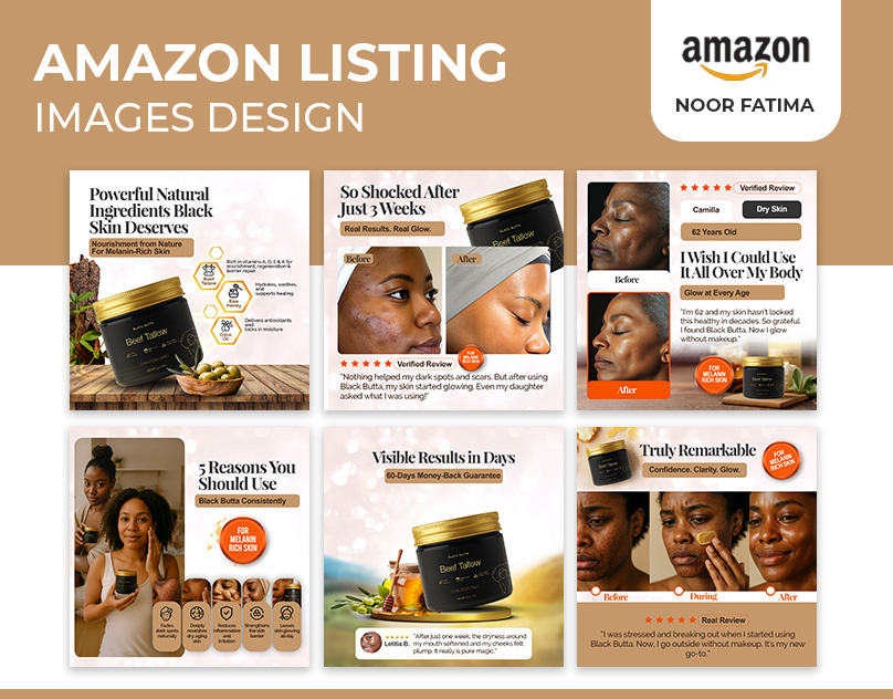 Beef Tallow || Amazon Listing Images a content adobe photoshoop amazon amazon a amazon listing design amazon listing images amazon listings design graphic design illustration listing listing design listing images product design product infographic
