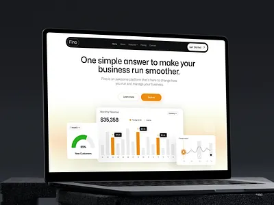 Fino Website Design branding clean design graphic design illustration logo minimal minimal website saas saas design saas website ui ui design uiux web web design website website design