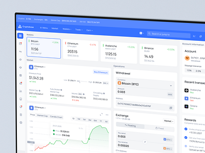Crypto Wallet Dashboard Design crypto currency crypto trade platform crypto trading crypto wallet design crypto wallet interface currency web web design