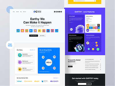 Earthy Color Full Website Design blockchain branding company creative earthycolor full graphic design mrinmoy trendy ui ux website