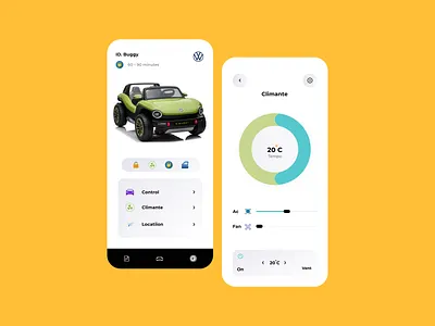 Ai Smart Car ID. Buggy - Mobile App UXUI ai app application apps car car app car application car features clean electric car mobile smart car ui ux