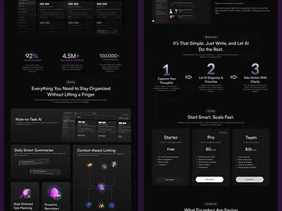 AI Landing Page Design ai automation tool branding business design figma framer illustration landing page productivity scale ui uiux web design website design